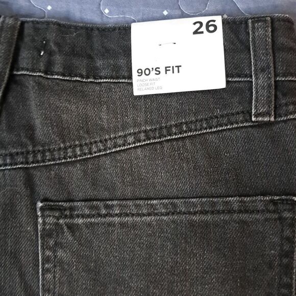 Forever 21 90s fit black distressed jeans size 26 NWT - Picture 5 of 6